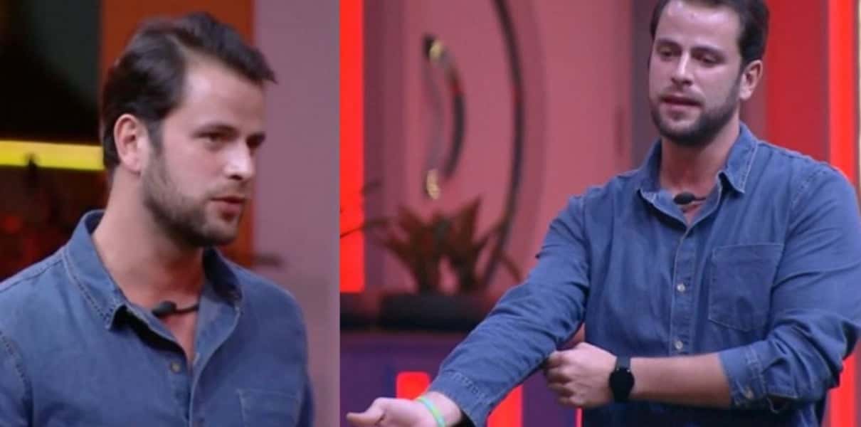 BBB22: Gustavo alfineta a produção ao vivo e gera constrangimento (Foto: Reprodução / Globoplay)