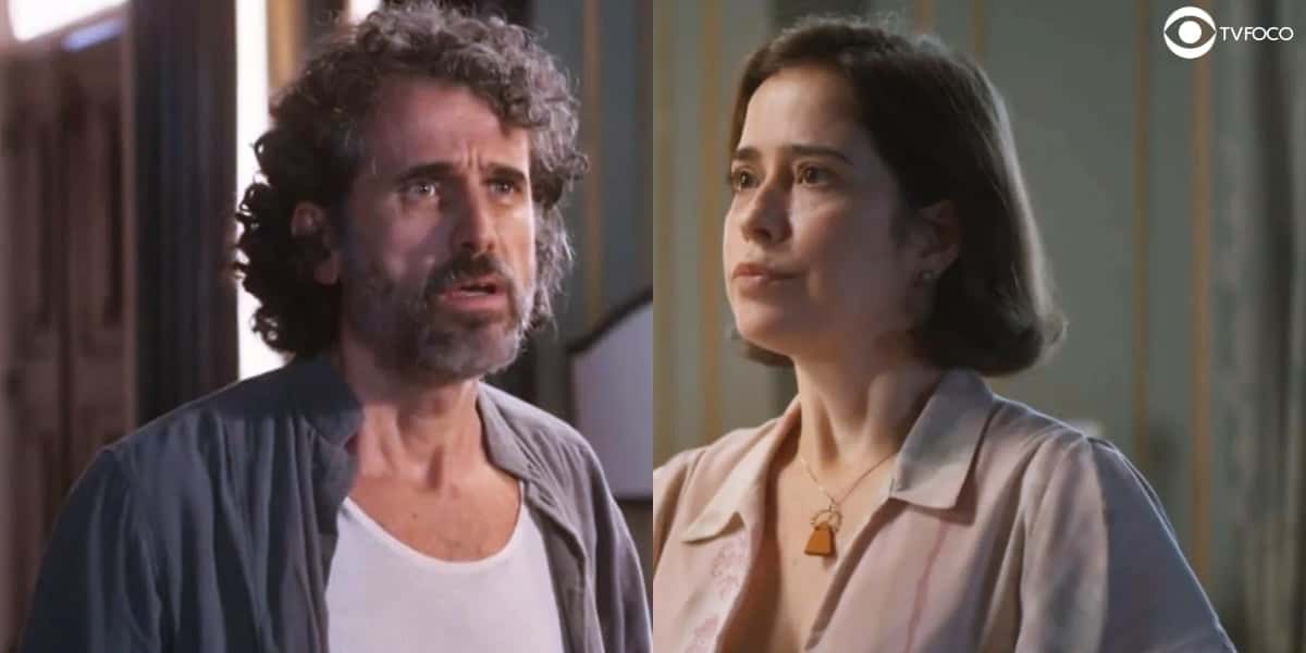 Leônidas é pressionado por Heloísa em Além da Ilusão (Foto: Montagem/Thais Teles/Reprodução/Globo)