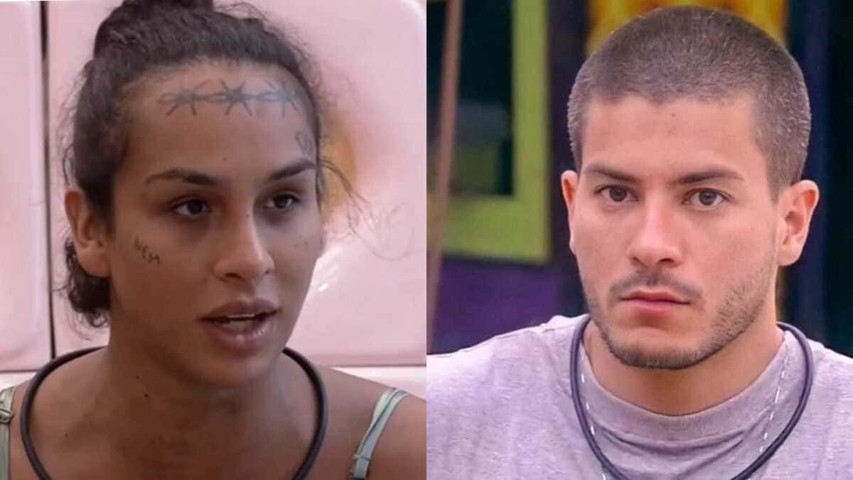BBB22: Linn da Quebrada debocha de Arthur Aguiar com vídeo na web (Foto: Reprodução/Montagem)