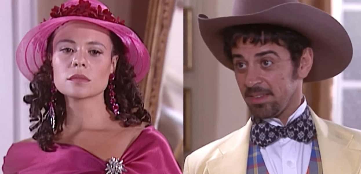 Lindinha (Vannessa Gerbelli) terá de se humilhar para namorar Januário (Taumaturgo Ferreira) em 'O Cravo e a Rosa' (Foto: Reprodução / Globo)