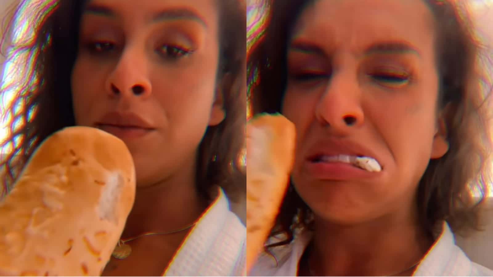 Linn Da Quebrada come "pãozinho" e diz que está "podre e mofado" (Foto: Reprodução/Instagram)