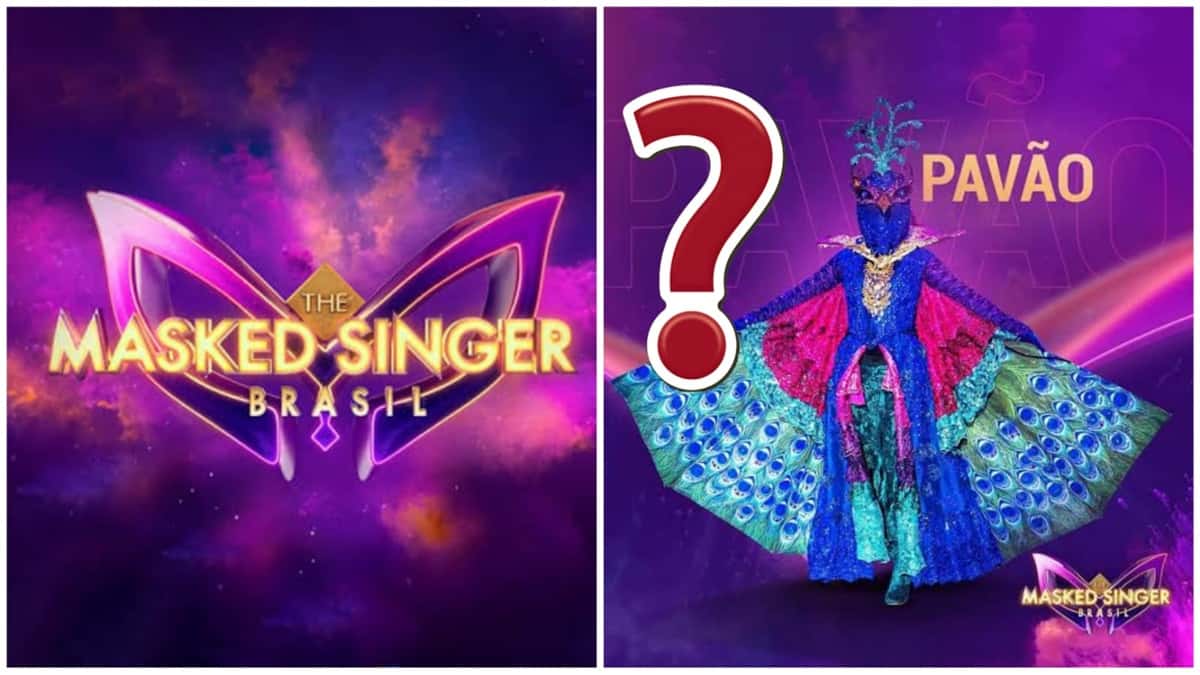 Descubra quem é o Pavão, décimo primeiro eliminado na temporada do "The Masked Singer Brasil" (Montagem/ Reprodução TV Globo)