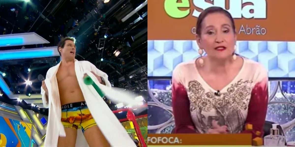 Celso Portiolli fica só de cueca e Sônia Abrão comenta