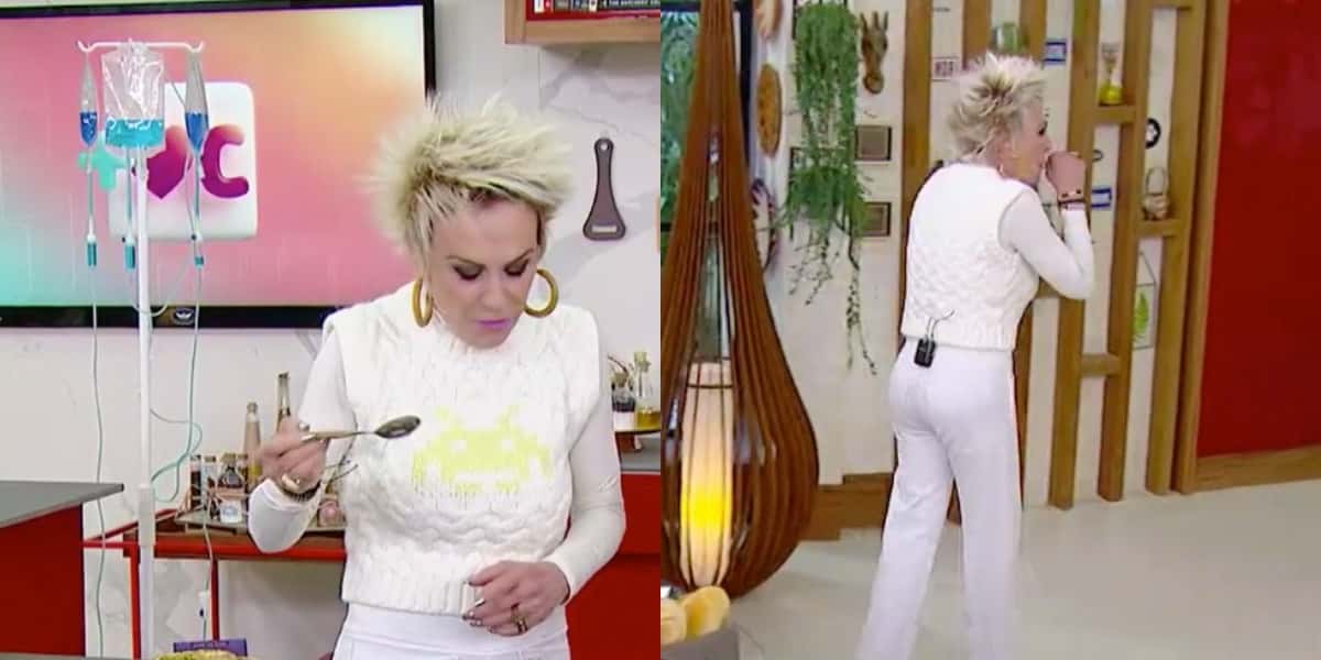 Ana Maria Braga tomou 'soro' no "Mais Você" (Foto: Reprodução/TV Globo)