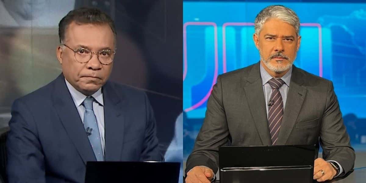 Heraldo Pereira e William Bonner (Montagem: TV Foco)