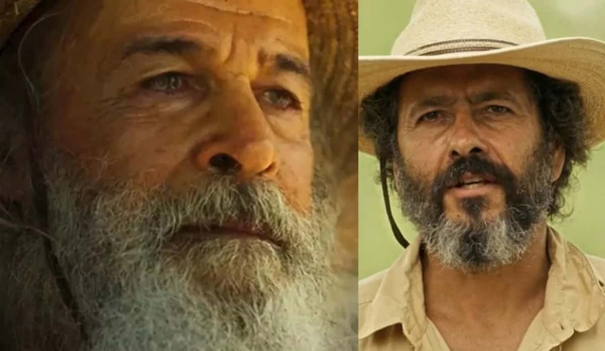 Luto em Pantanal - Velho do Rio (Osmar Prado) decreta a morte de José Leôncio (Marcos Palmeira): "Chegando a hora" (Foto: Reprodução / Globo)