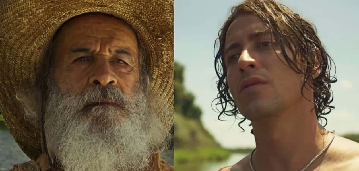 Velho do Rio (Osmar Prado) decide nunca mais aparecer para Jove (Jesuíta Barbosa) em Pantanal (Foto: Reprodução / Globo)