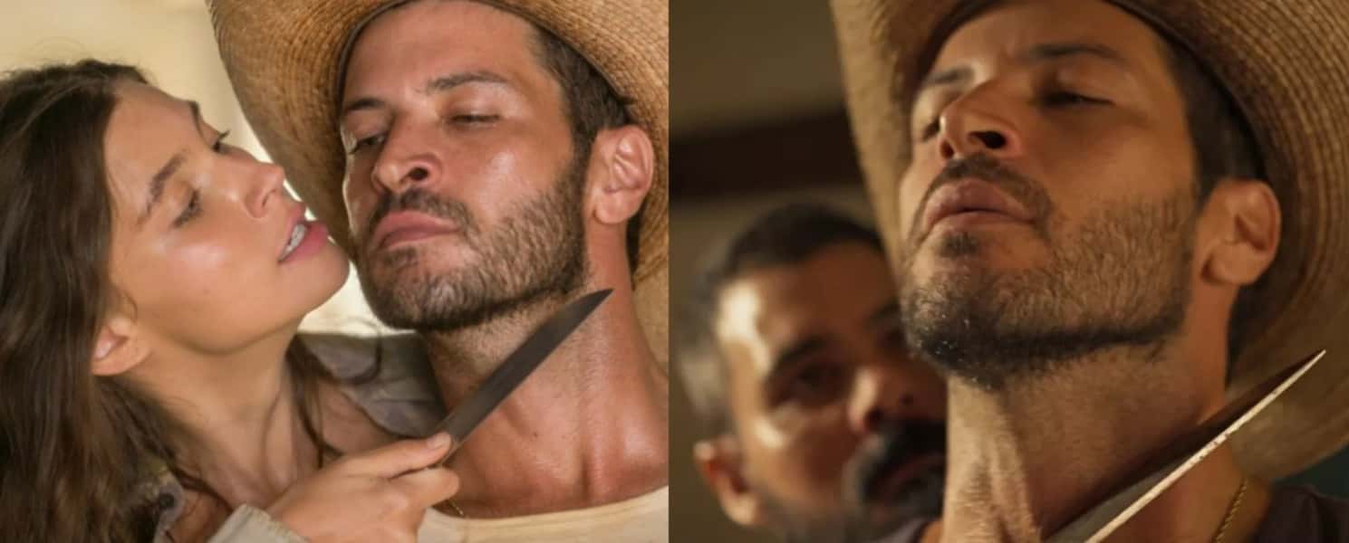 Após uma sequência de embates, Levi (Leandro Lima) será devorado por piranhas em Pantanal (Foto: Reprodução / Globo)