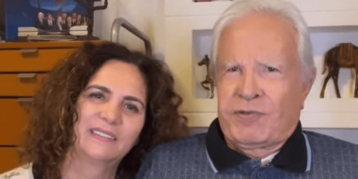 Cid Moreira e a esposa, Fátima Sampaio (Foto: Reprodução)