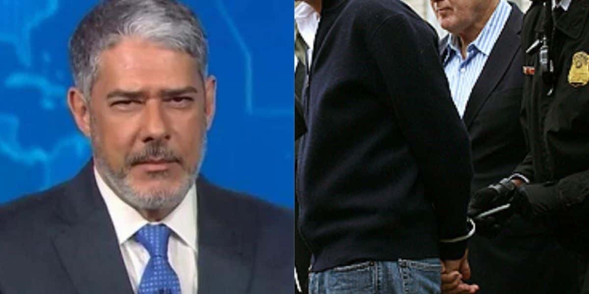 William Bonner fala sobre prisão de ator no "Jornal Nacional", da Globo (Reprodução)