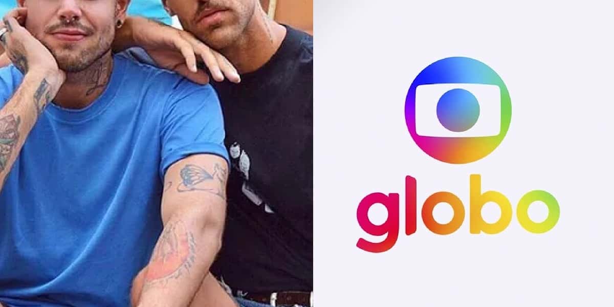 Famoso da Globo surge em foto com homem (Foto: Divulgação)