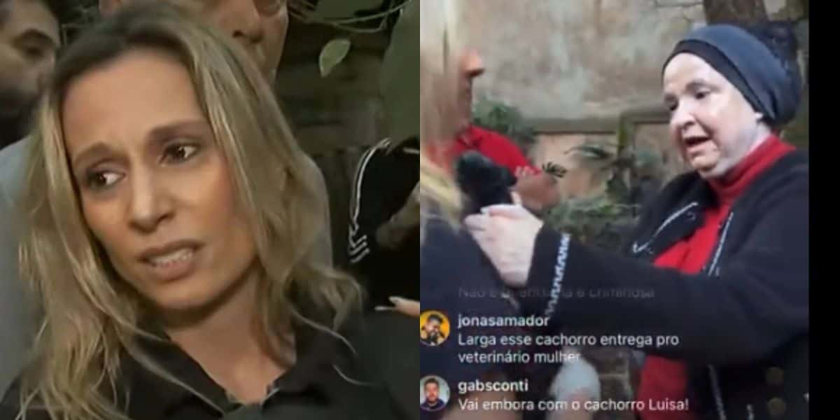 Luísa Mell e mulher da casa abandonada