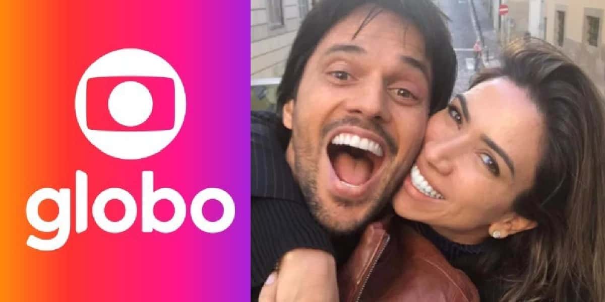 Logo da Globo e Patrícia Abravanel ao lado do marido (Foto: Divulgação)