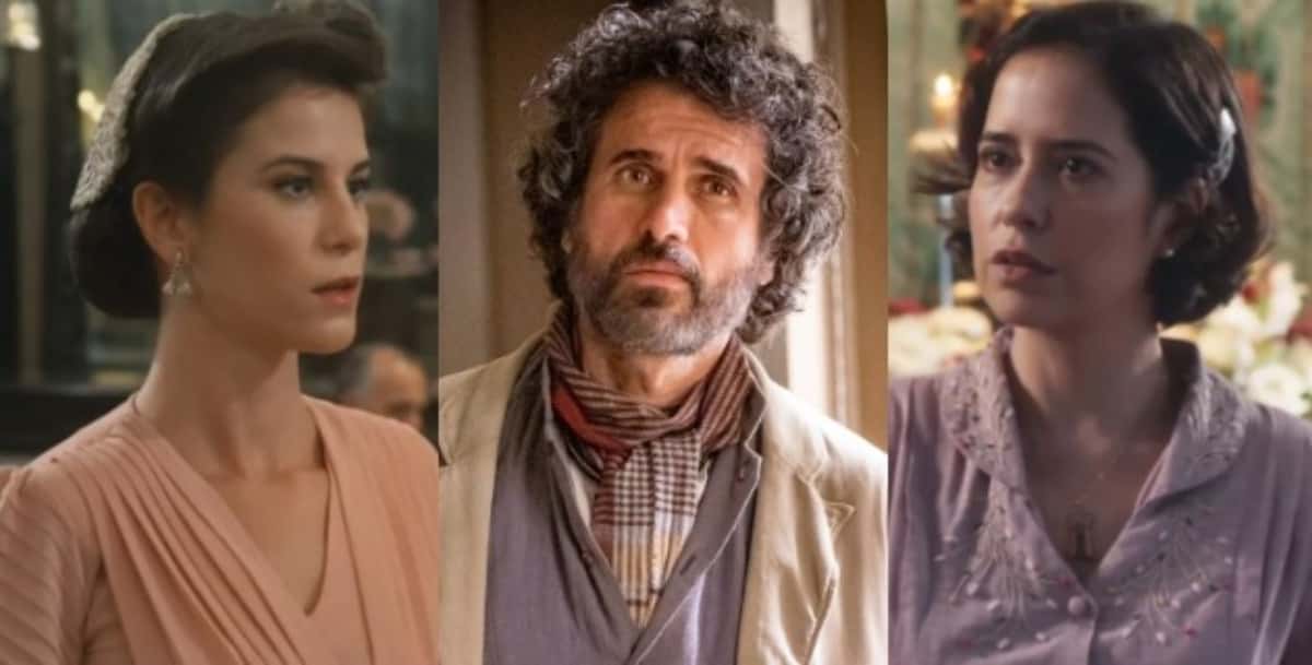 Leônidas (Eriberto Leão) foi ex-noivo de Anastácia (Dani Moreno) em Além da Ilusão e agora ele está casado com Heloísa (Paloma Duarte) (Foto: Reprodução / Globo)