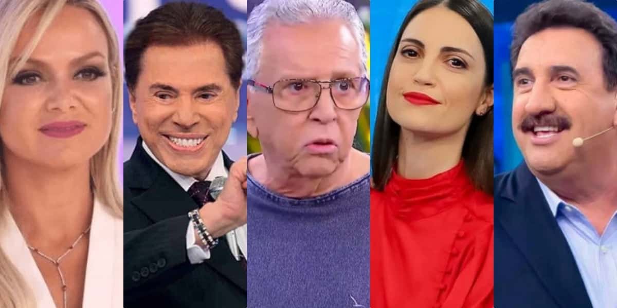Eliana, Silvio, Carlos Alberto, Chris e Ratinho: Responda e veja qual apresentador do SBT você é (Foto montagem: TV Foco)