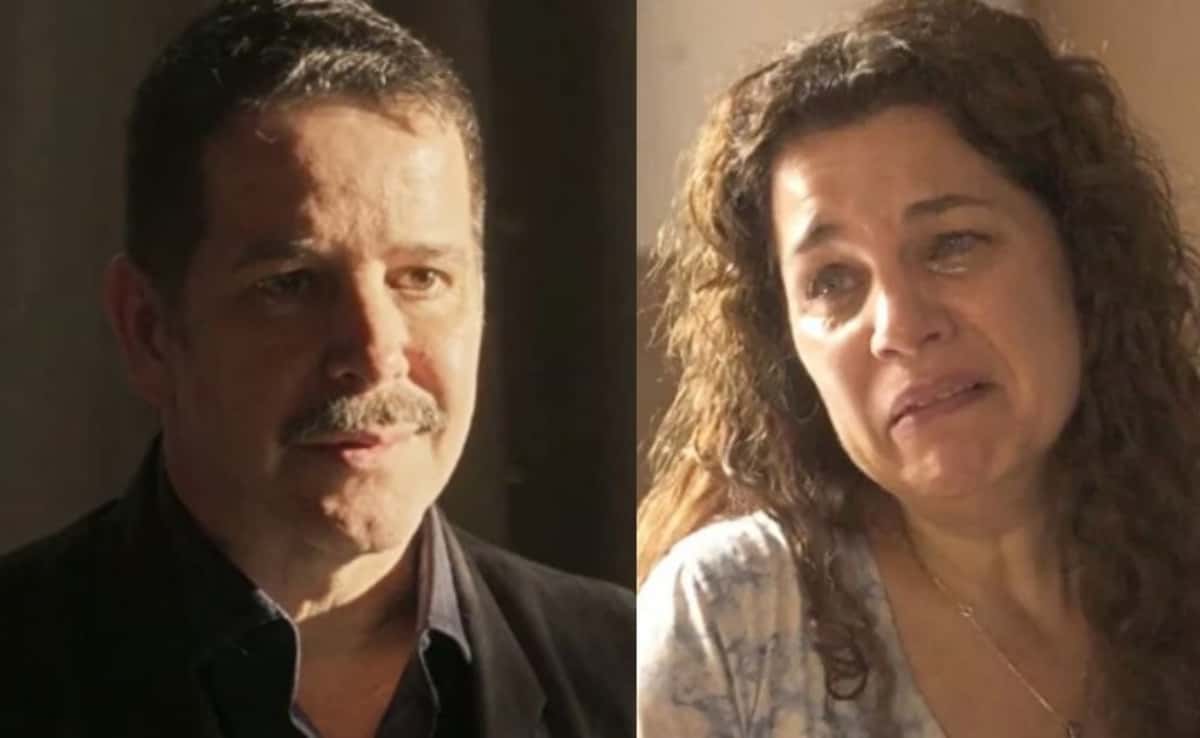 Tenório (Murilo Benício) expulsará Maria Bruaca (Isabel Teixeira) de casa na novela das nove da Globo (Foto: Reprodução / Globo)