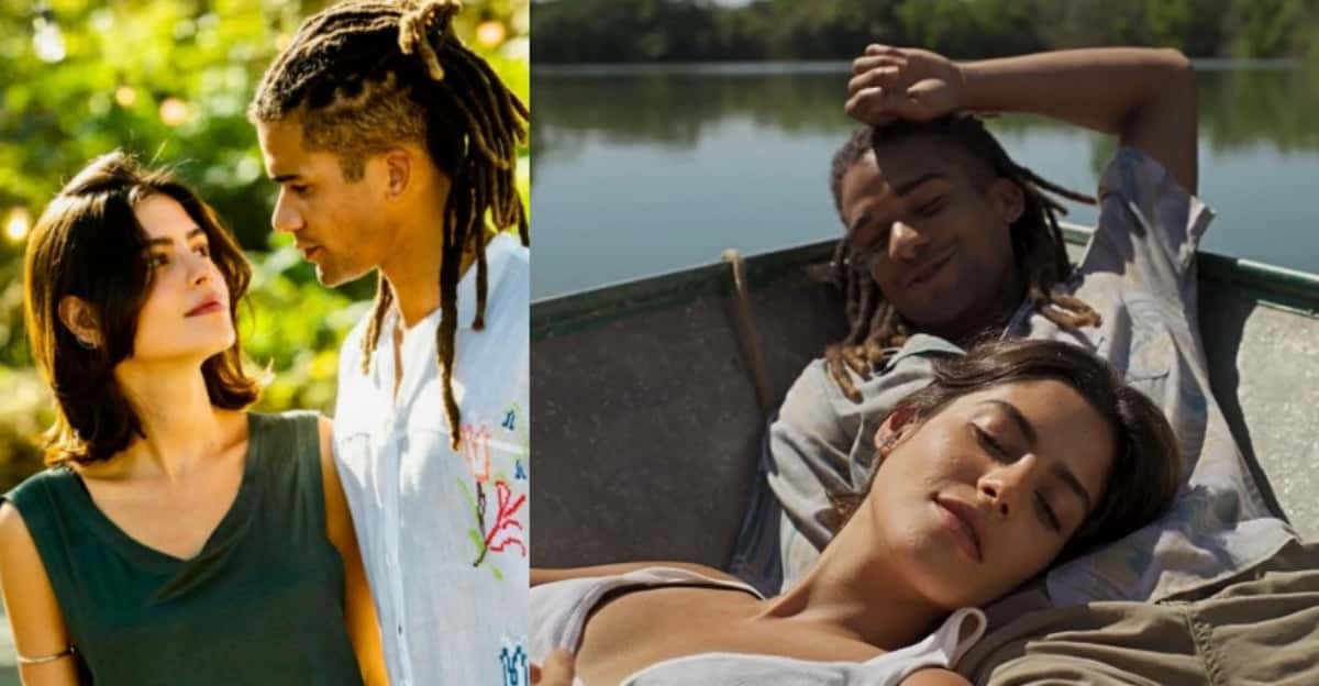 Depois de muito tempo resistindo a 'tentação', Guta e Marcelo se entregam ao amor e transam como 'selvagens' (Foto: Reprodução / Globo)