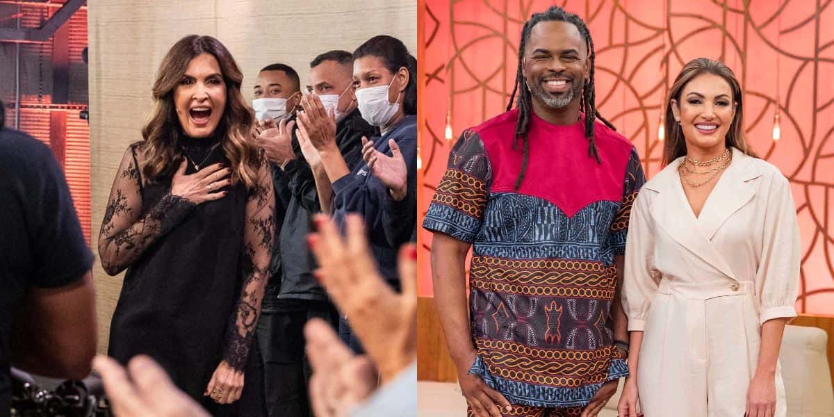 Fátima Bernardes, Manoel Soares e Patrícia Poeta (Montagem: TV Foco)