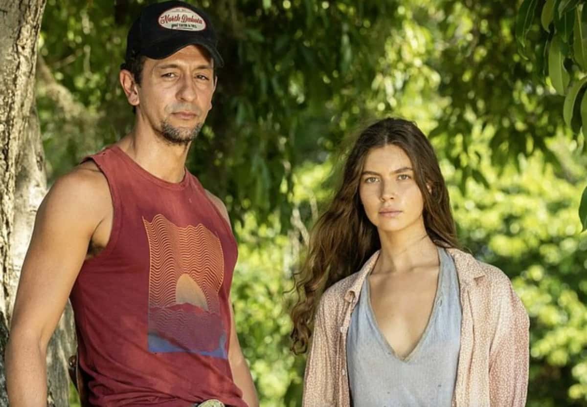 Juma (Alanis Guillen) se aproximará de José Lucas (Irandhir Santos) em Pantanal e abandonará Jove (Jesuíta Barbosa) (Foto: Reprodução / Globo)