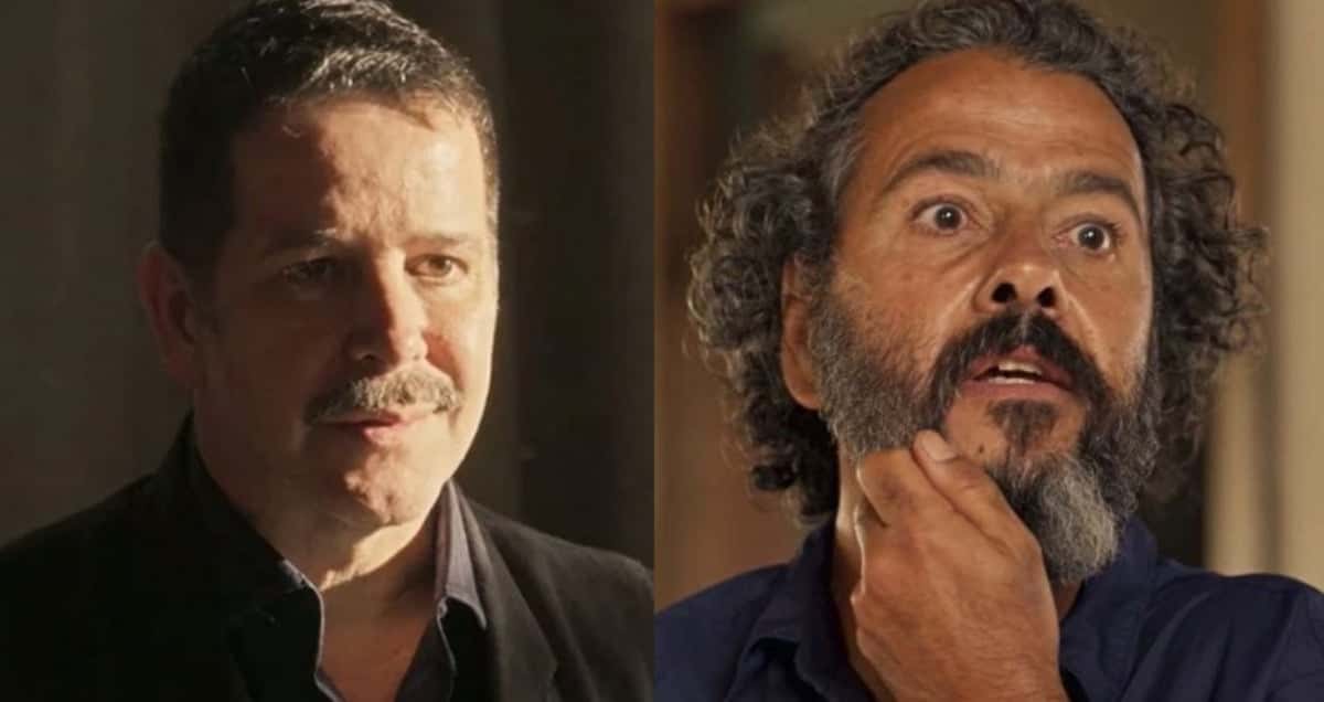 Tenório (Murilo Benício) e Zé Leôncio em Pantanal (Foto: Reprodução / Globo)