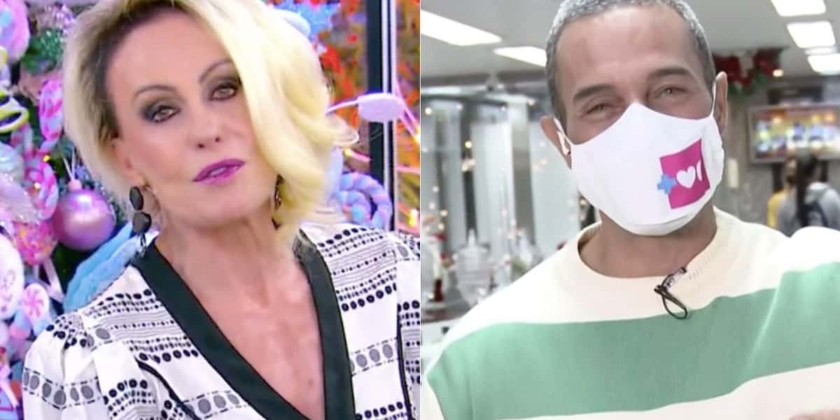 Repórter de Ana Maria, Fabrício Battaglini leva soco na cara ao vivo e parte pra cima do rapaz: "Violência" (Imagem: Montagem)