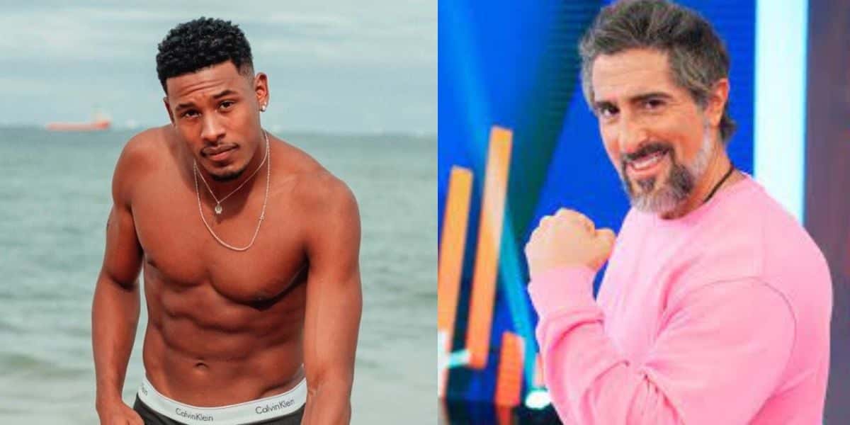 Apresentador Marcos Mion debocha de Paulo André ao expor medo do ex-BBB: "Faz a perna tremer" - Reprodução