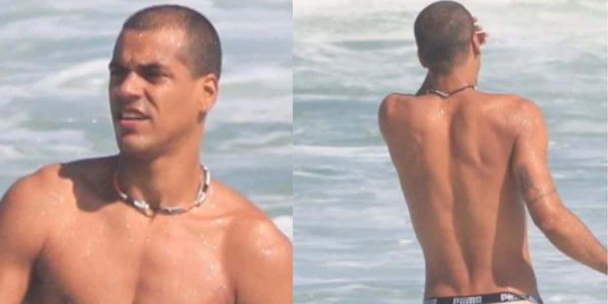 Ator Marcello Melo Jr dá protagoniza momento ousado em praia - Fotos: - Fabricio Pioyani/ AgNews