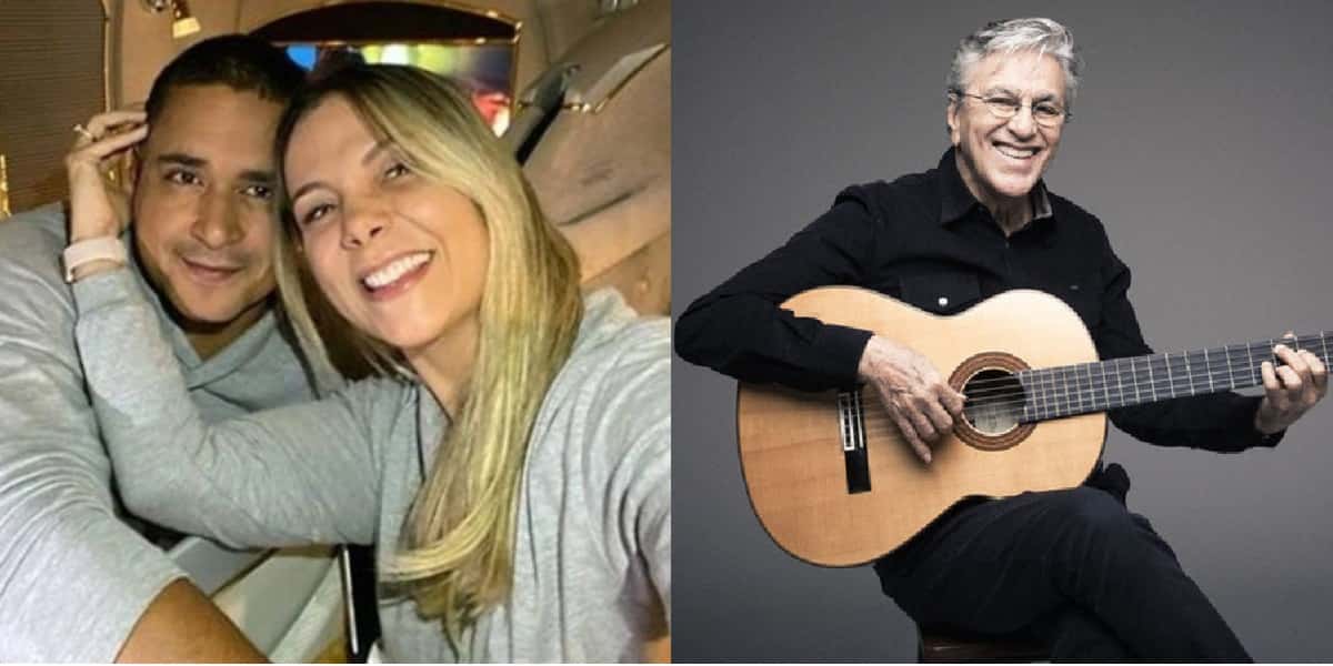 Xanddy e Carla Perez ao lado de Caetano Veloso (Foto: Divulgação)