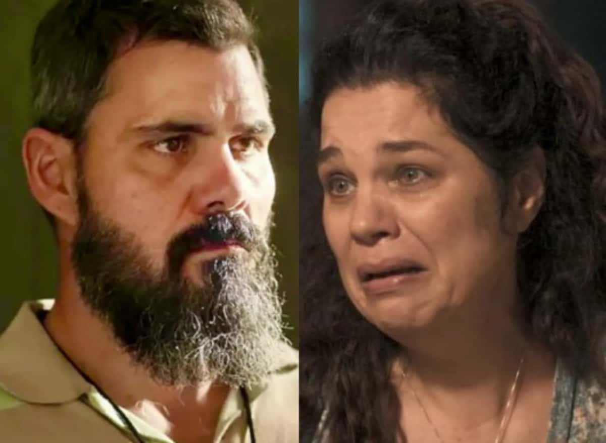 Pantanal - Maria Bruaca (Isabel Teixeira) fica em choque com violência contra Alcides (Juliano Cazarré) e casal tem final bombástico (Foto: Reprodução / Globo)
