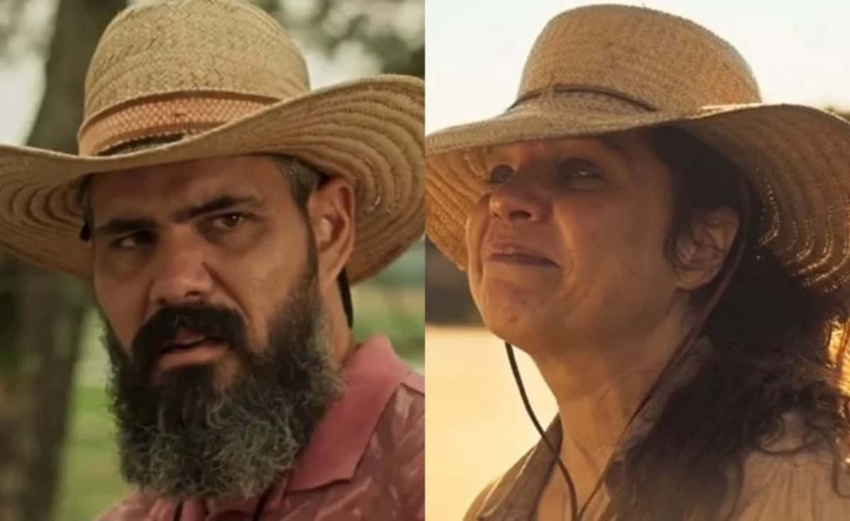 Alcides (Juliano Cazarré) fará proposta irrecusável a Maria Bruaca (Isabel Teixeira) em Pantanal (Foto: Reprodução / Globo)