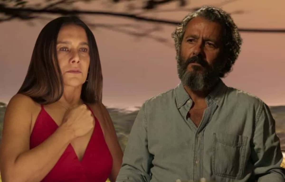 Pantanal - Filó (Dira Paes) descobre segredo de José Leôncio (Marcos Palmeira) e resolve castigar o fazendeiro: "Não vou" (Foto: Reprodução / Globo / Montagem TV Foco)