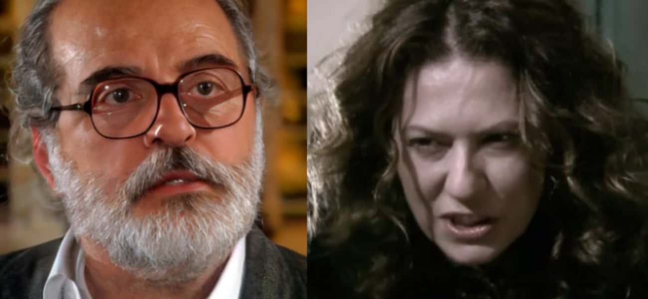 A Favorita - Flagrada por Pedro (Genézio de Barros), Flora (Patricia Pillar) planeja matar o próprio pai: "Me livrar para sempre" (Foto: Reprodução / Globo)