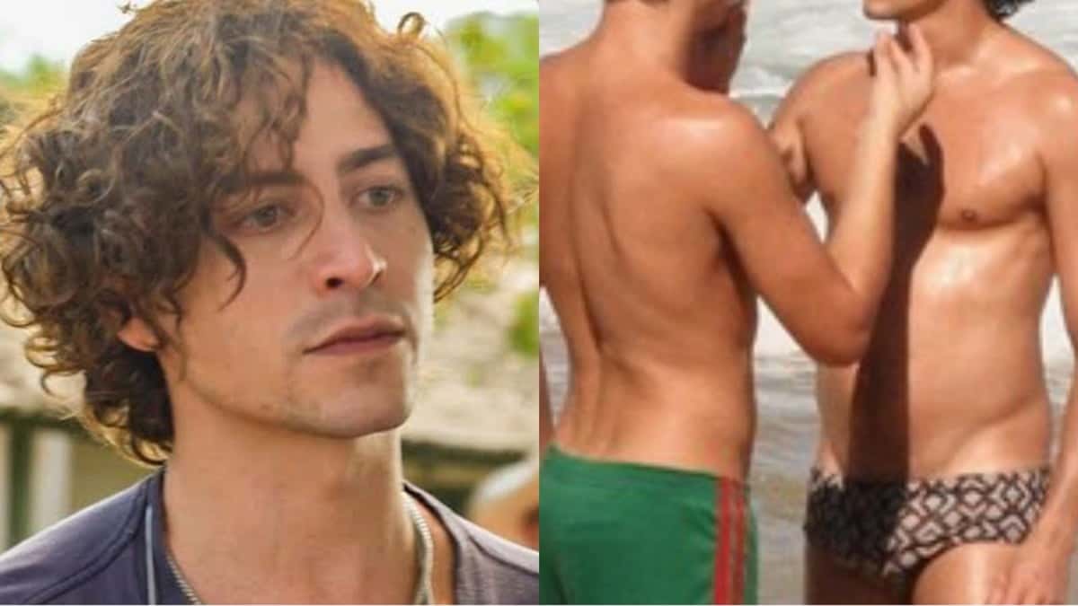 Jesuíta Barbosa tem flagra com namorado em praia do Rio (Fotos: Divulgação Globo/ Reprodução AgNews)