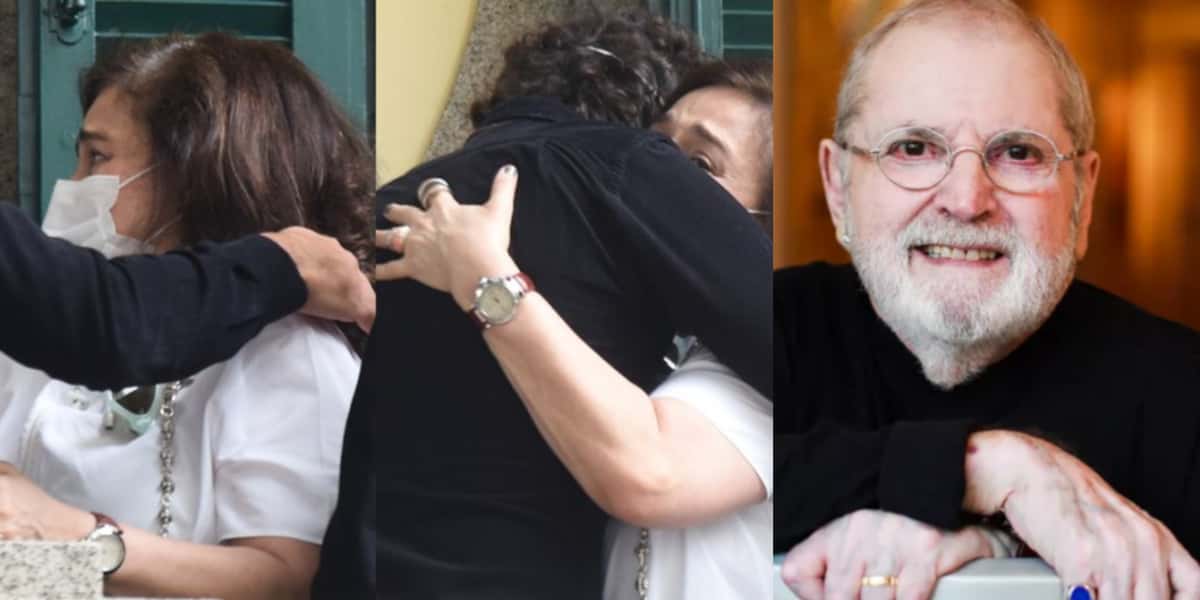 Ex-esposa de Jô Soares não segurou as lágrimas ao se despedir do apresentador (Foto: Reprodução)
