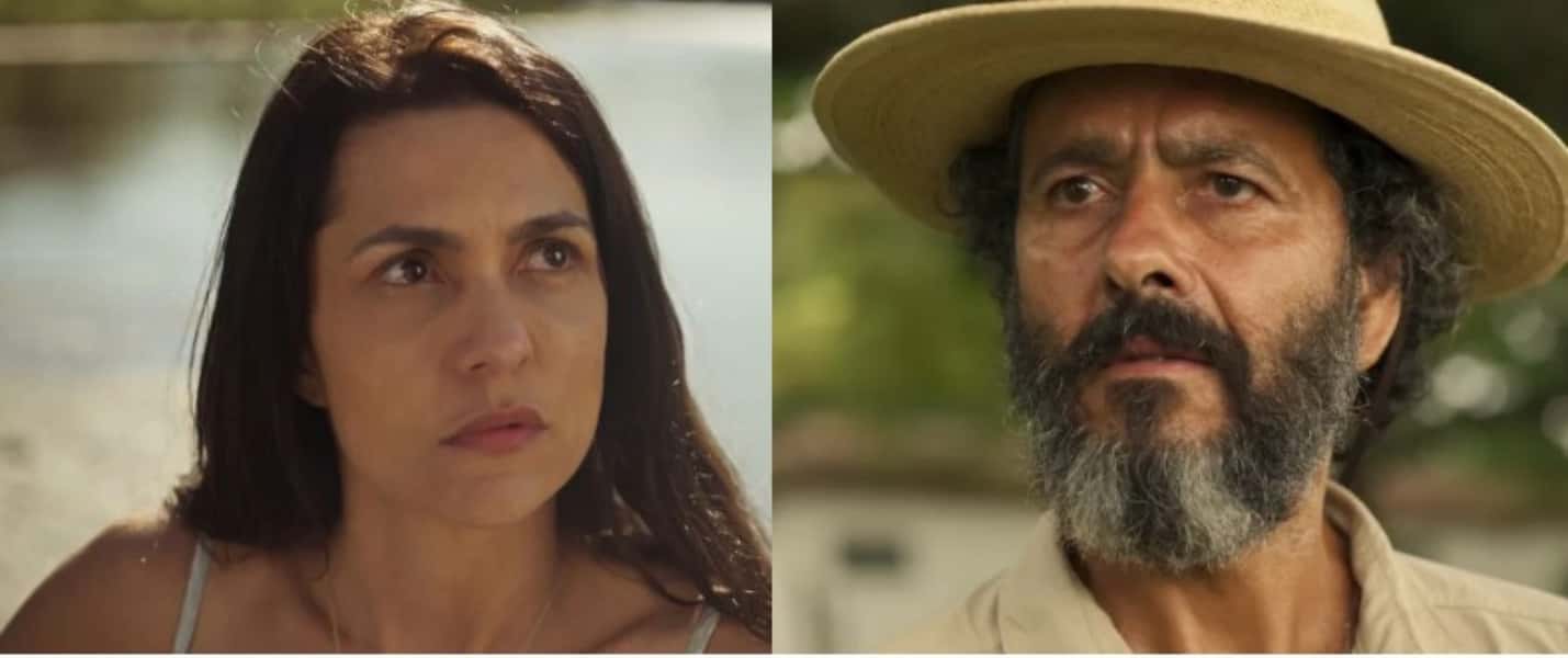 Zefa (Paula Barbosa) foi expulsa de casa por chegar tarde no serviço em Pantanal, após ter passado a noite na fazenda de José Leôncio (Foto: Reprodução / Globo)