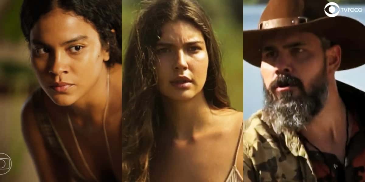 Muda, Juma e Alcides formam trio em Pantanal (Foto: Reprodução/Globo/Colagem/Thais Teles)
