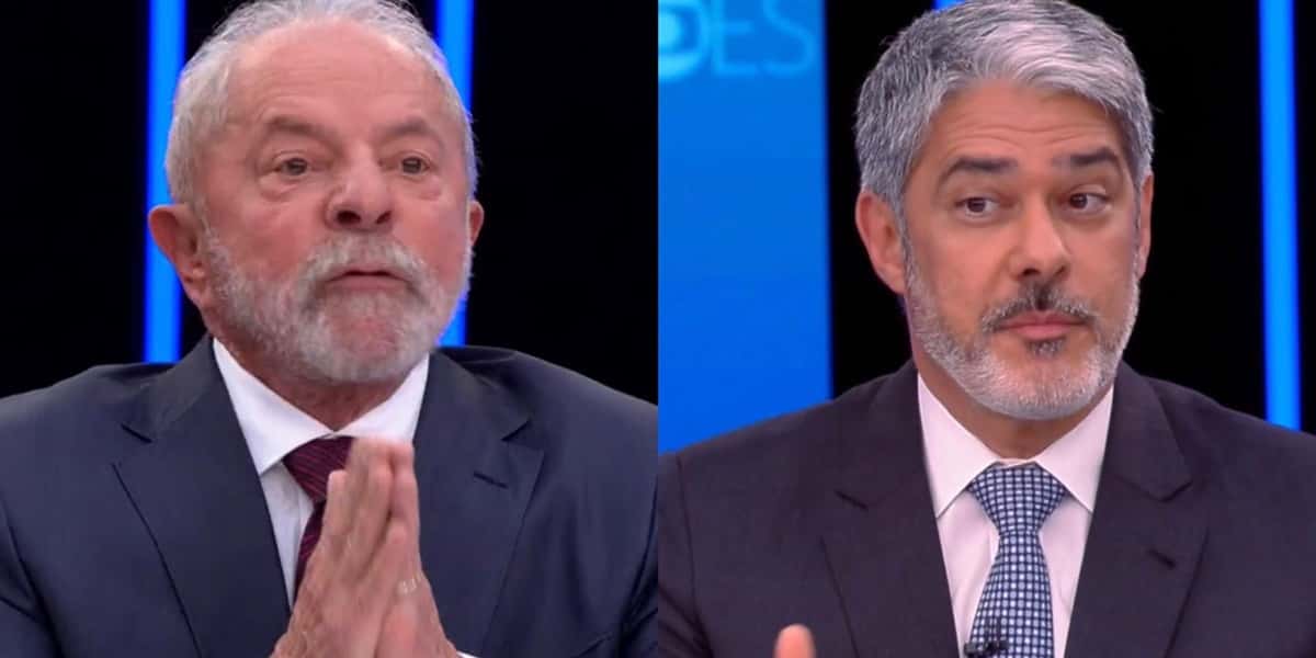 Lula foi entrevistado por William Bonner no Jornal Nacional (Foto: Reprodução / TV Globo)