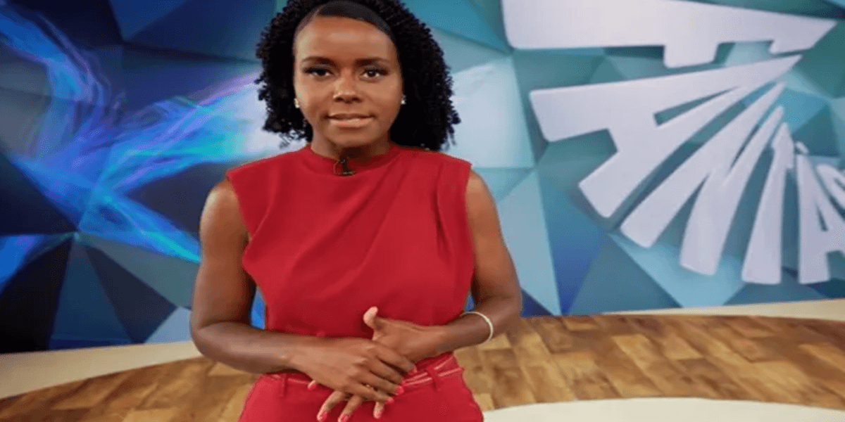 Maju Coutinho no "Fantástico" (Foto: Reprodução)