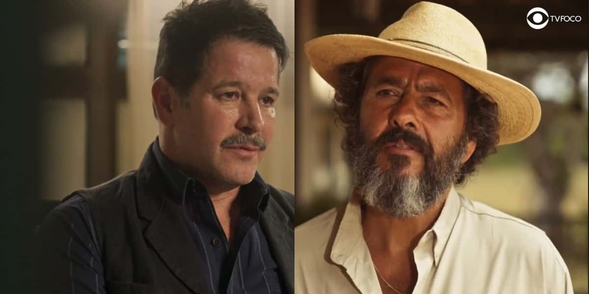 Tenório quer fazer José Leôncio pagar pelo o que fez em Pantanal (Foto: Reprodução/Globo/Colagem/Thais Teles)