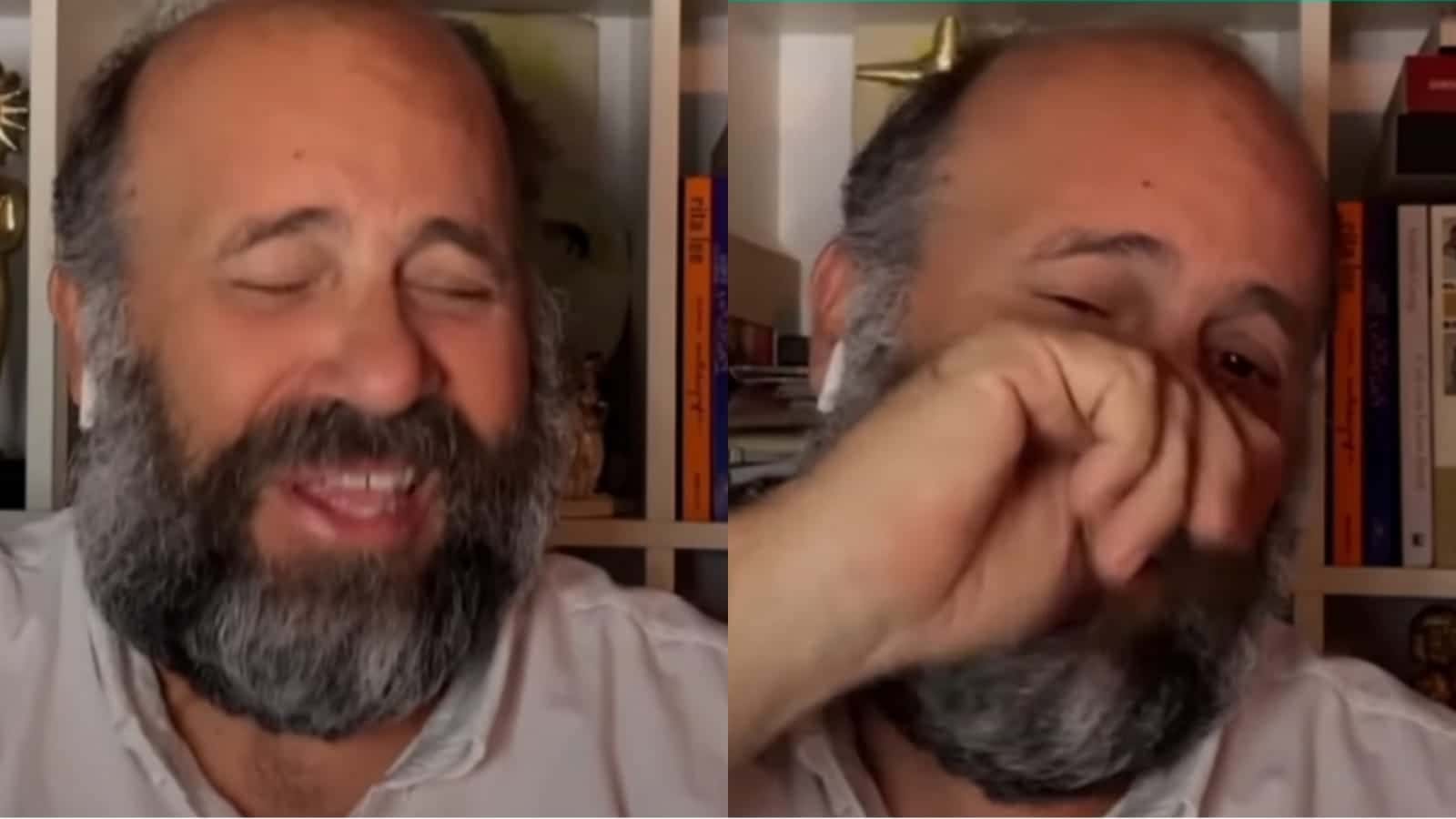 Otavio Muller expõe doença e cai no choro no "Conversa com Bial" (Reprodução/ Globo)