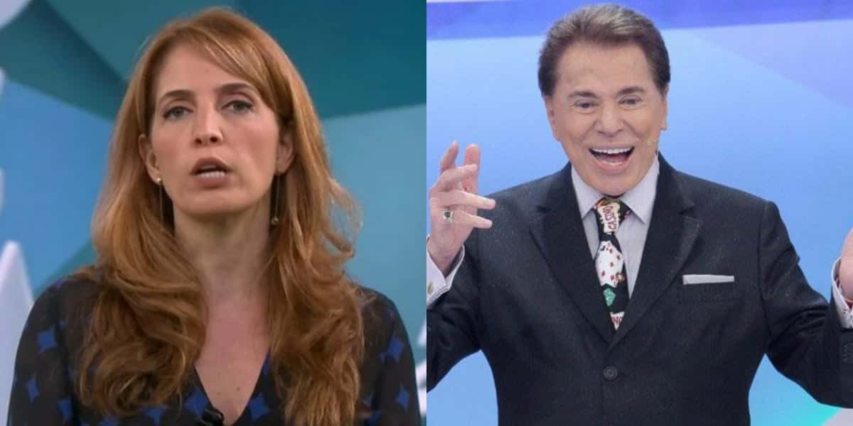 Silvio Santos e Poliana Abritta, apresentadora do Fantástico - Foto: Reprodução