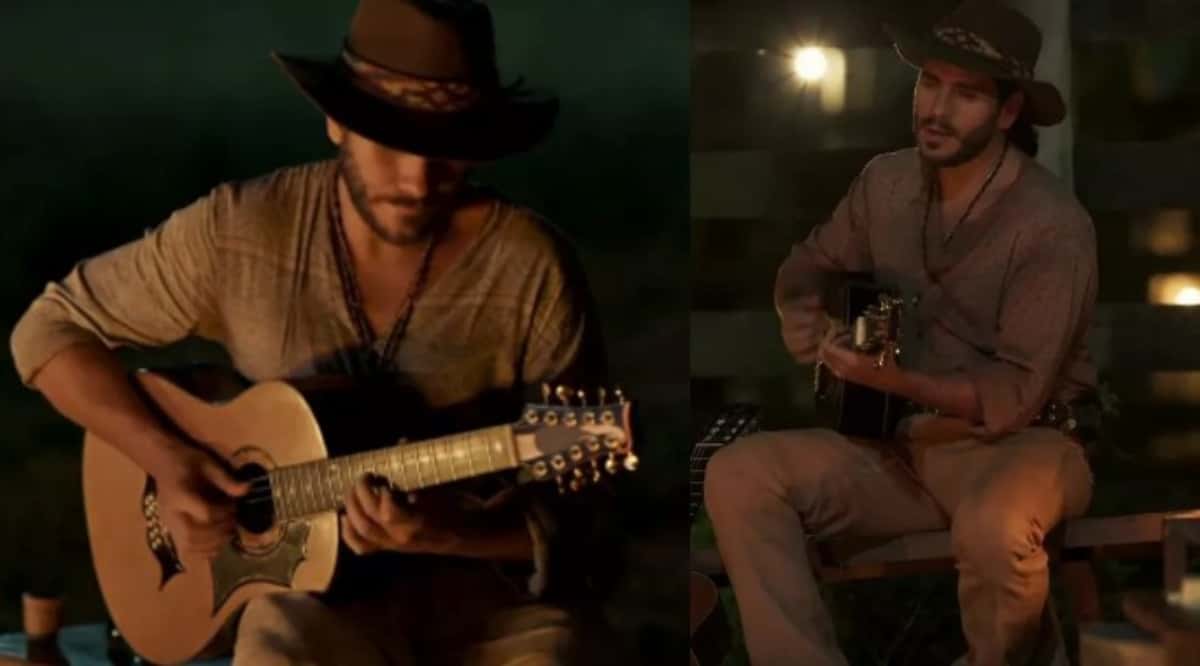 Trindade (Gabriel Sater), que fez um acordo com o cramulhão abandonará Irma (Camila Morgado) grávida e irá embora do Pantanal (Foto: Reprodução / Globo)