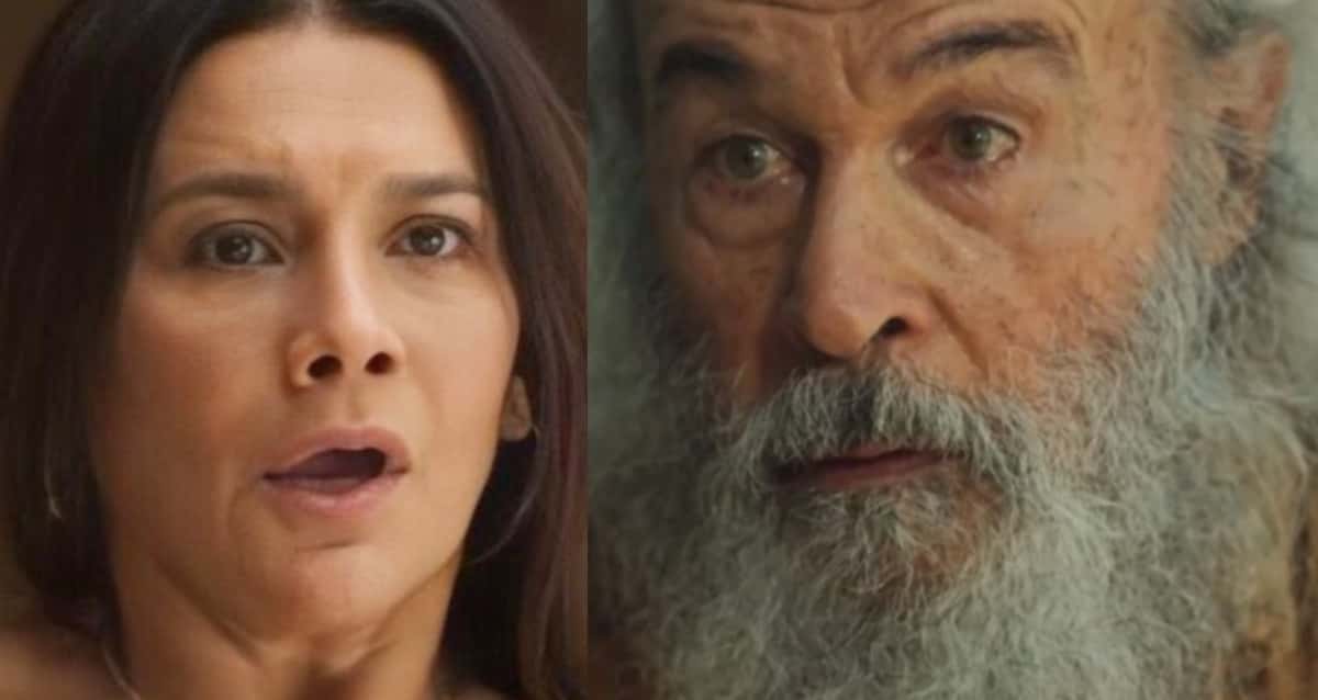 Velho do Rio (Osmar Prado) decidirá ir até à fazenda de José Leôncio (Marcos Palmeira) em Pantanal e verá Filó (Dira Paes) (Foto: Reprodução / Globo)