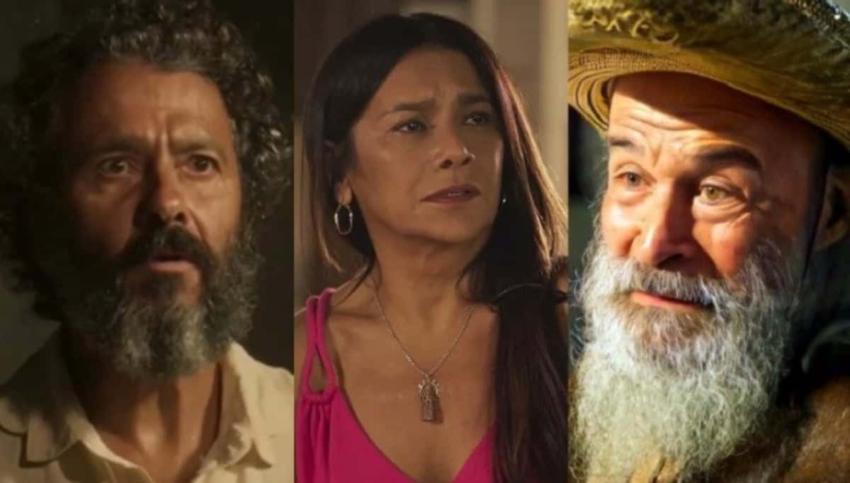 Pantanal - Velho do Rio (Osmar Prado) revela o verdadeiro motivo de não aparecer para Zé Leôncio (Marcos Palmeira) e culpa Filó (Dira Paes) (Foto: Reprodução / Globo)