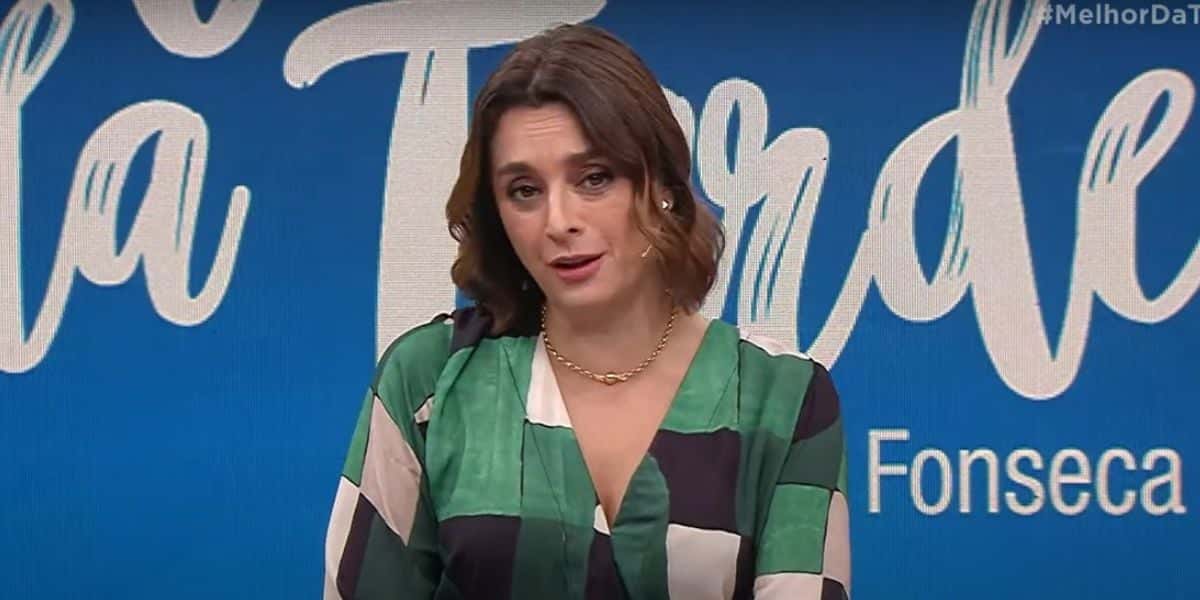 Catia Fonseca durante o "Melhor da Tarde" (Reprodução:Band Youtube)