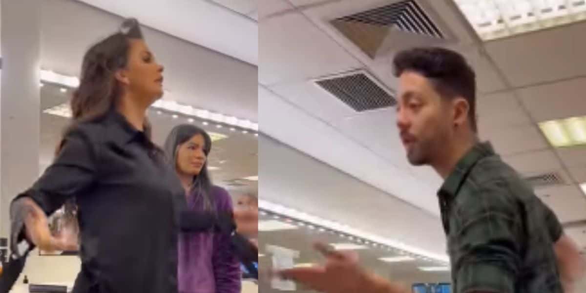 Rico Melquiades e Luiza Ambiel armam barraco dentro de camarim da Record e gritaria sai do controle - Foto: Reprodução