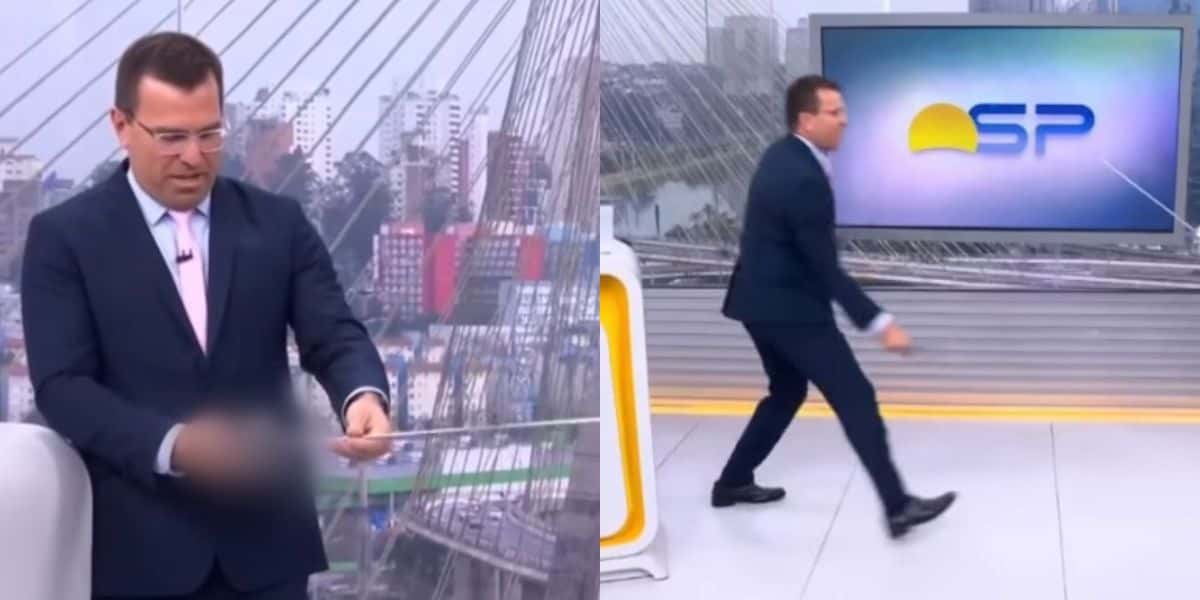 Rodrigo Bocardi lutando esgrima com Renato Cury (Reprodução)