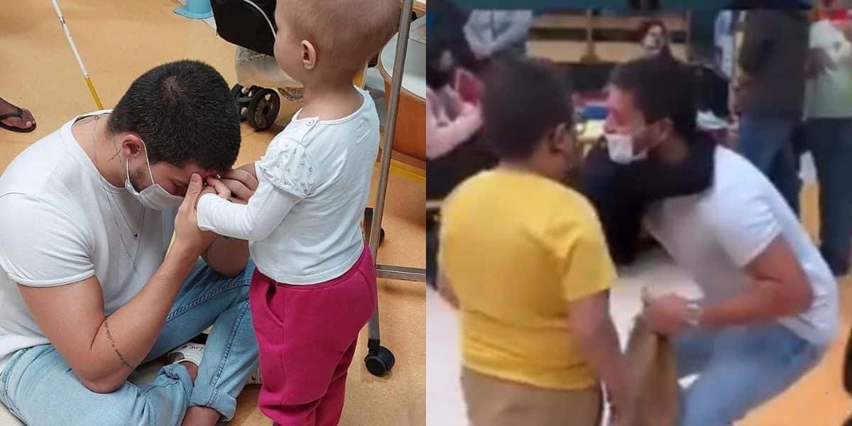 Arthur Aguiar abraçou e orou por fã que está em tratamento ao câncer (Reprodução)