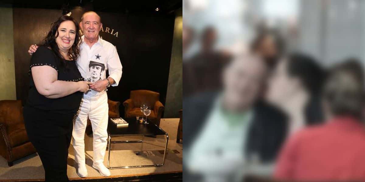 Renato Aragão surge em carícias com a esposa no Rio de Janeiro