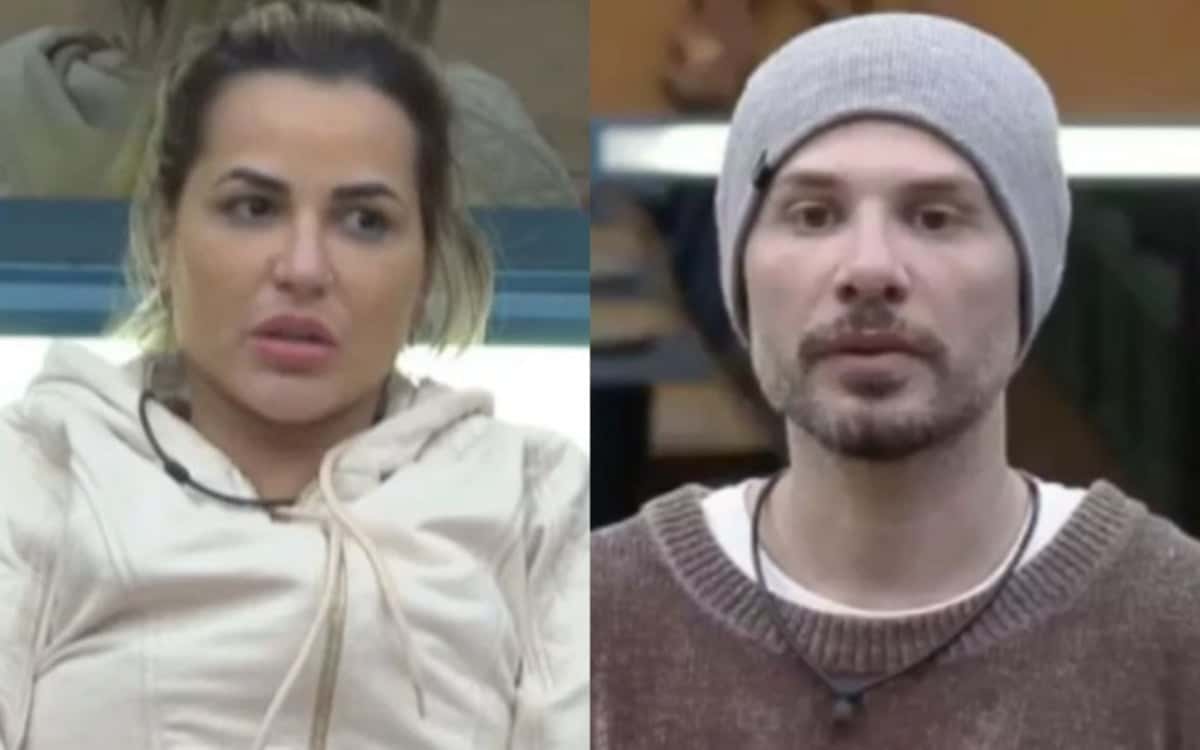 Deolane e Alex brigaram em A Fazenda após dinâmica com Rodrigo Faro; Vini se meteu no final (Foto: Reprodução / PlayPlus)